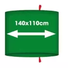 Sliding & turning hook with grip loops, 140 x 110 cm