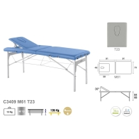 Treatment table, massage table, folding table, mobile, height 68-84 cm