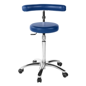 S5653 Runder Hocker mit Aluminiumfußkreuz und multifunktionalem Arm