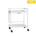 Quickstar side trolley, appliance table, 64 cm wide, 81 cm high, 1 steel drawer