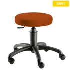 Swivel castor stool Nero 70 mm upholstery, permanent load 110 kg, height 46.5 - 59.5 cm