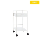 AUXILIO equipment table, equipment trolley, 40 cm wide, 82 cm high, 1 to 3 steel drawers