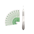 Manche de scalpel, manche de scalpel avec 10 lames, Fig 10 rond